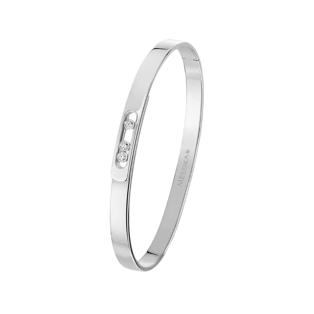 Messika 18k White Gold and Diamond  Move Noa Bangle